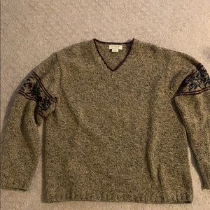 J crew 100% wool hand knit sweater